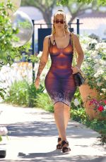 IGGY AZALEA in a Faux Nude Dress Out in Calabasas 06/28/2021