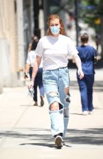 IRELAND BALDWIN in Ripped Denim Out in New York 06/08/0021