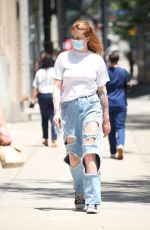 IRELAND BALDWIN in Ripped Denim Out in New York 06/08/0021