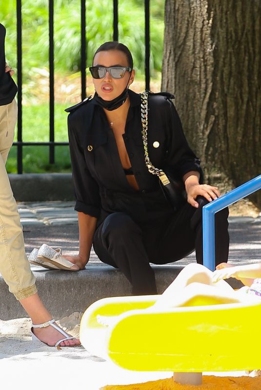 IRINA SHAYK Out at a Park in New York 06/10/2021