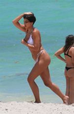 JEHONA DRESHAJ in a White Bikini at a Beach in Miami 06/05/2021