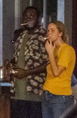 JENNIFER LAWRENCE and Brian Tyree Henry Out Smoking at Maple Leaf Bar in New Orleans 06/11/2021