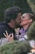 JENNIFER LOPEZ and Ben Affleck Kissing at a Dinner in Malibu 06/13/2021
