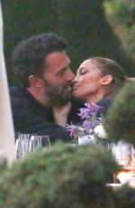 JENNIFER LOPEZ and Ben Affleck Kissing at a Dinner in Malibu 06/13/2021