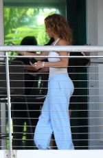 JENNIFER LOPEZ Gets a Ride in a Red Rolls Royce in Miami 06/09/2021