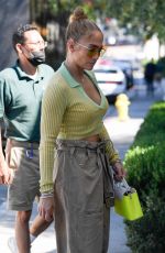 JENNIFER LOPEZ Out for Lunch at San Vicente Bungalows in West Hollywood 06/11/2021
