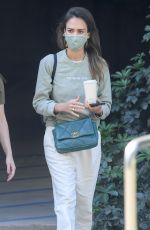 JESSICA ALBA Outside Her Company in Brentwood 06/10/2021