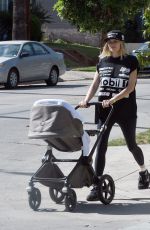 JESSICA HART Out with Her Baby in Los Angeles 06/08/2021