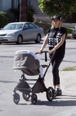 JESSICA HART Out with Her Baby in Los Angeles 06/08/2021
