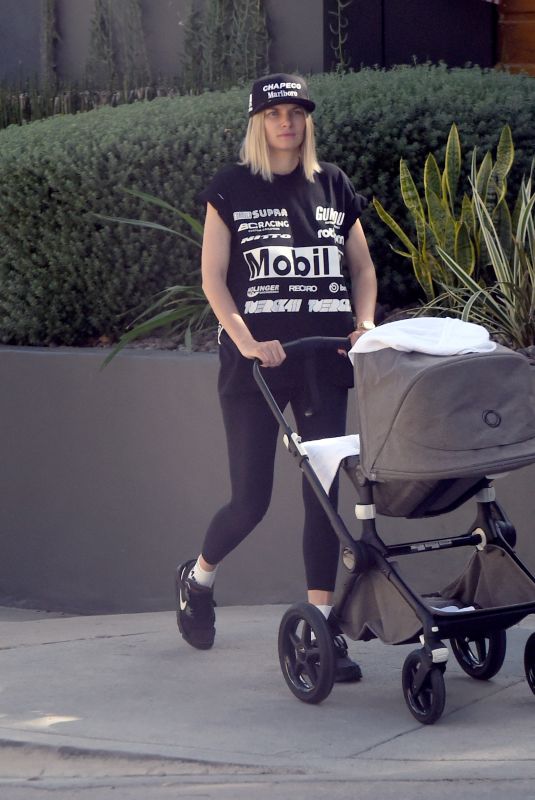 JESSICA HART Out with Her Baby in Los Angeles 06/08/2021
