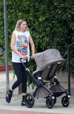 JESSICA HART Out with Her Baby in Los Angeles 06/15/2021