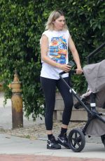 JESSICA HART Out with Her Baby in Los Angeles 06/15/2021