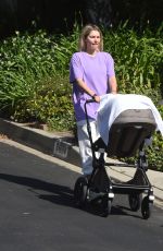 JESSICA HART Out with Her Baby on Memorial Day in Los Angeles 05/31/2021