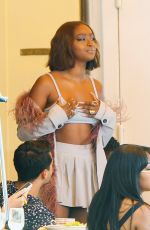 JUSTINA SKYE on the Set of a Music Video in New York 06/23/2021