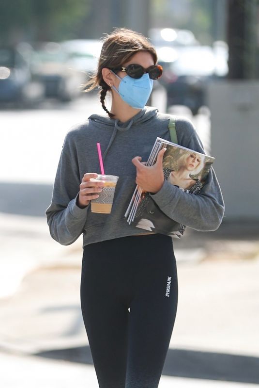 KAIA GERBER Out for Coffee after Morning Workout in West Hollywood 06/01/2021