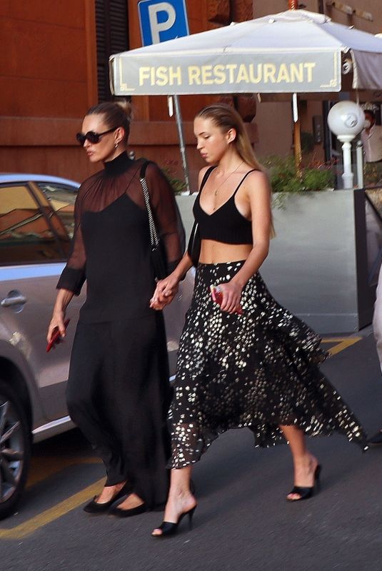 KATE and LILA GRACE MOSS Out in Rome 06/27/2021
