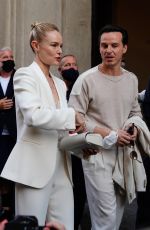 KATE BOSWORTH Arrives at Giorgio Armani Show at Milan Fashion Week 06/21/2021