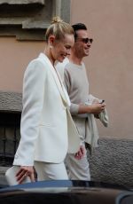 KATE BOSWORTH Arrives at Giorgio Armani Show at Milan Fashion Week 06/21/2021