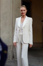 KATE BOSWORTH Arrives at Giorgio Armani Show at Milan Fashion Week 06/21/2021