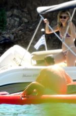 KATE HUDSON in Bikini at a Beach in Greece 06/14/2021