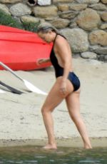 KATE HUDSON in Swimsuit at a Beach in Greece 06/13/2021
