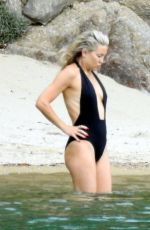 KATE HUDSON in Swimsuit at a Beach in Greece 06/13/2021