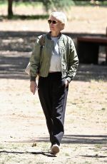 KATE MARA Show New Blonde Hair Out at a Park in Los Angeles 06/06/2021