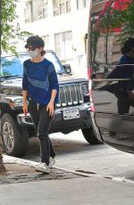 KATIE HOLMES Arrives at Her Apartment in New York 06/15/2021