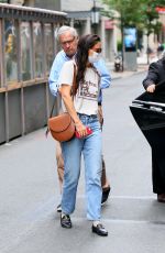 KATIE HOLMES in Blue Denim at ABC Kitchen in New York 06/12/2021