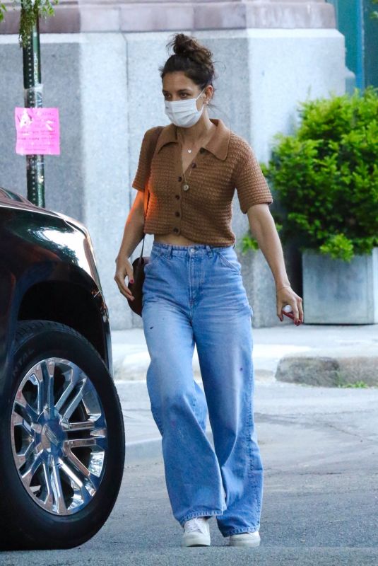 KATIE HOLMES in Denim Out in New York 06/10/2021