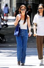 KATIE HOLMES in Denim Out with a Mystery Man in New York 06/17/2021