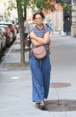 KATIE HOLMES Out in New York 06/26/2021
