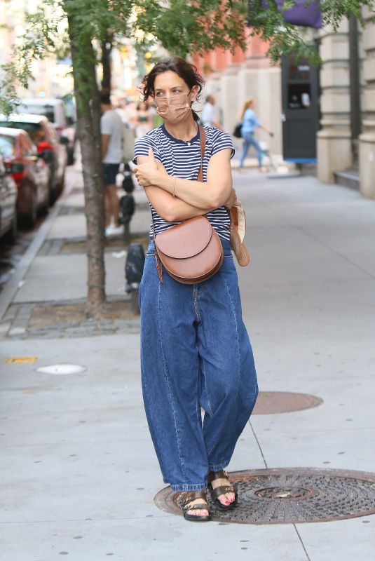 KATIE HOLMES Out in New York 06/26/2021