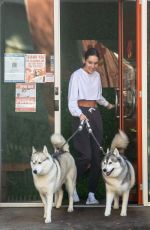 KAYLA ISTINES Out with Her Dogs in Adelaide 06/25/2021