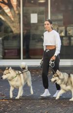 KAYLA ISTINES Out with Her Dogs in Adelaide 06/25/2021