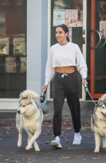 KAYLA ISTINES Out with Her Dogs in Adelaide 06/25/2021