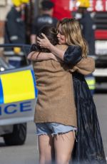 KEELEY HAWES and SYNNOVE KARLSEN on the Set of The Midwich Cuckoos in London 06/09/2021