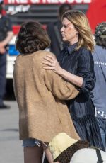 KEELEY HAWES and SYNNOVE KARLSEN on the Set of The Midwich Cuckoos in London 06/09/2021