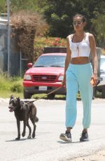KELLY GALE Out with Her Dog in Malibu 06/16/2021