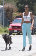KELLY GALE Out with Her Dog in Malibu 06/16/2021