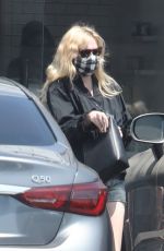 KIRSTEN DUNST in Daisy Dukes Out for Coffee in Los Angeles 06/02/2021
