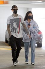 KOURTNEY KARDASHIAN and Travis Barker at Cedars-Sinai Hospital in Beverly Hills 06/02/2021