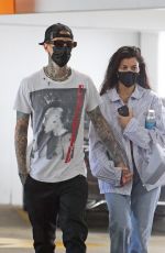 KOURTNEY KARDASHIAN and Travis Barker at Cedars-Sinai Hospital in Beverly Hills 06/02/2021