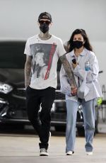 KOURTNEY KARDASHIAN and Travis Barker at Cedars-Sinai Hospital in Beverly Hills 06/02/2021