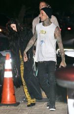 KOURTNEY KARDASHIAN and Travis Barker at Nobu in Malibu 06/23/2021