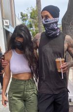 KOURTNEY KARDASHIAN and Travis Barker Out in Los Angeles 06/15/2021