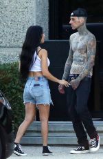 KOURTNEY KARDASHIAN and Travis Barker Out Kissing in Burbank 06/05/2021