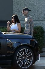 KOURTNEY KARDASHIAN and Travis Barker Out Kissing in Burbank 06/05/2021