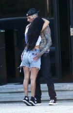 KOURTNEY KARDASHIAN and Travis Barker Out Kissing in Burbank 06/05/2021