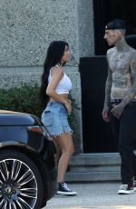 KOURTNEY KARDASHIAN and Travis Barker Out Kissing in Burbank 06/05/2021